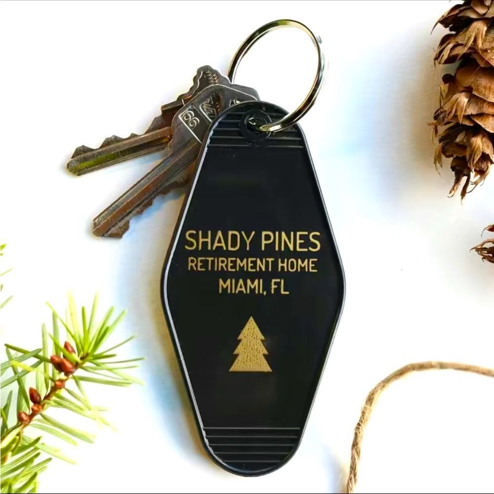 Golden Girls Shady Pines Retirement Home Keychain - Sophia TV Retro Keys Gift
